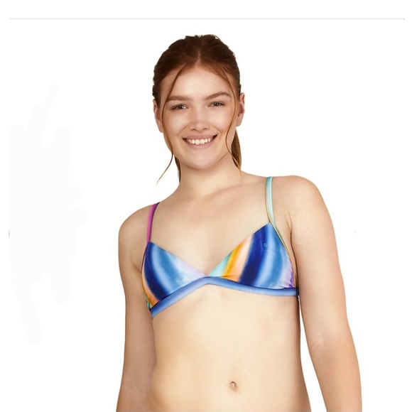 NWT Speedo Triangle Bikini Top Blue XS MSRP $49.50 - Picture 1 of 9